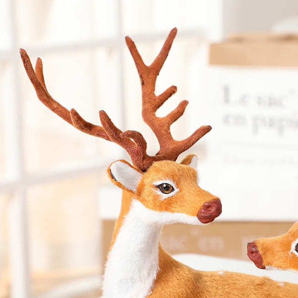 Bakning Julgransdekoration Mini Söt Sika Hjort Shopping Fönster Simulering Rounded deer height 30cm