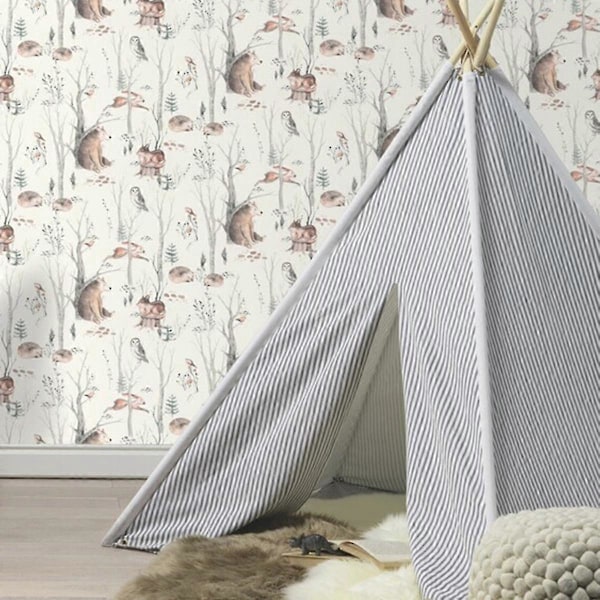 Kids' World Woodland Walk Tapet Nøytral 300048
