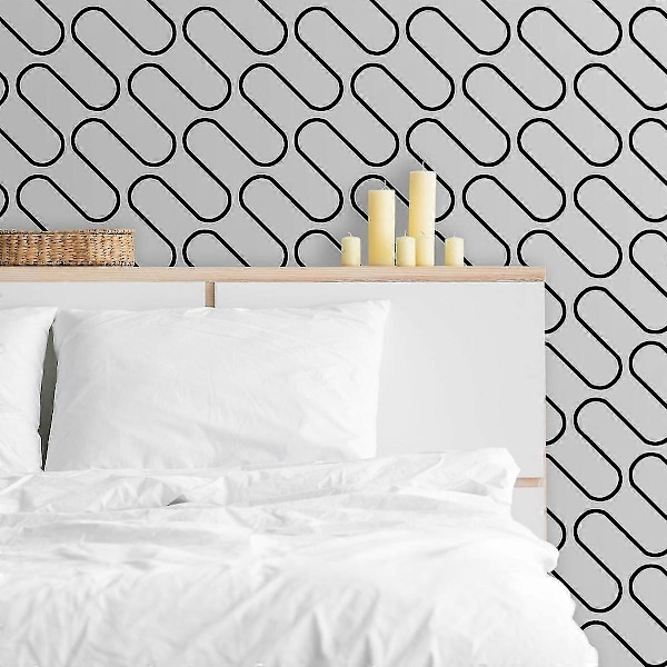 Linear Curve -tapetti, musta/valkoinen Black/White