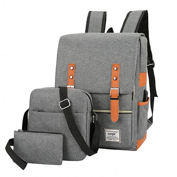 Tredelt dress Stor Sport Swagger-bag med ryggsekk i nylonmateriale Grey