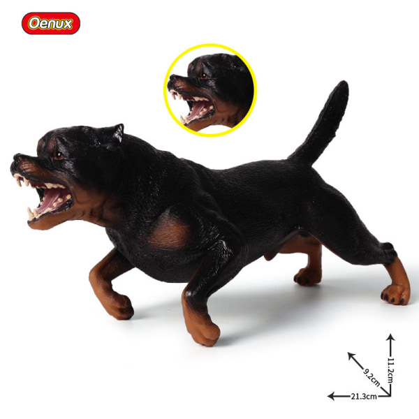 Oenux Ny Big Dog Djur Simulering Bull Terrier Rottweiler Corgi Shiba Inu Bully Dog Actionfigurer Pvc Lovely Pet Model Leksaker Bulldog12