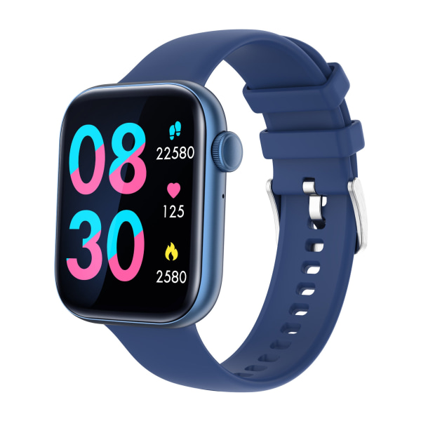 Bluetooth-samtal, pulsmätning, blodtrycksmätning, sportläges smartklocka Silver Gray