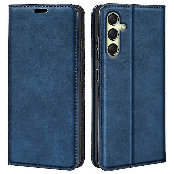 Kompatibelt Skal för Samsung Galaxy A16 5G / A16 4G - Plånboksfodral i Läder med Hudkänsla Blue