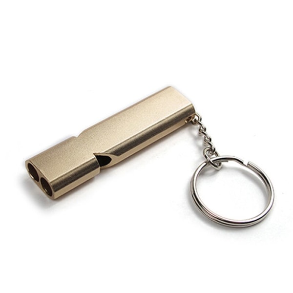 1 stk. Treningsfløyte Multifunksjonell Mini Fløyter Aluminium Legering Nødoverlevelsesfløyte Nøkkelring For Camping Fotturer Jakt silver overseas