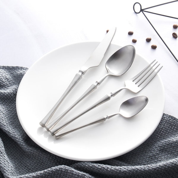 Bestickset i rostfritt stål Guld Bestickset Västerländska Matbestick Servis Julklapp Gafflar Knivar Skedar Overseas black 1set