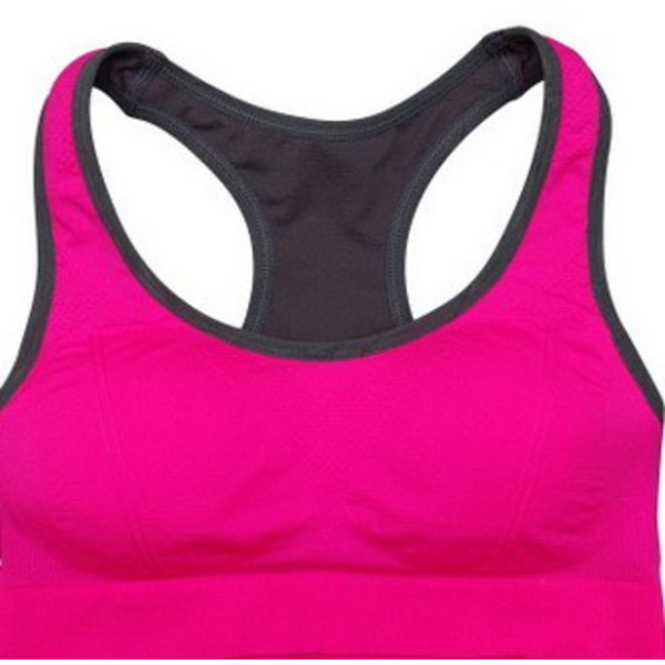 Yoga BH Sexet Sømløs Yoga Trøje Sports BH til Sport Søvn Fitness Tøj Orange M