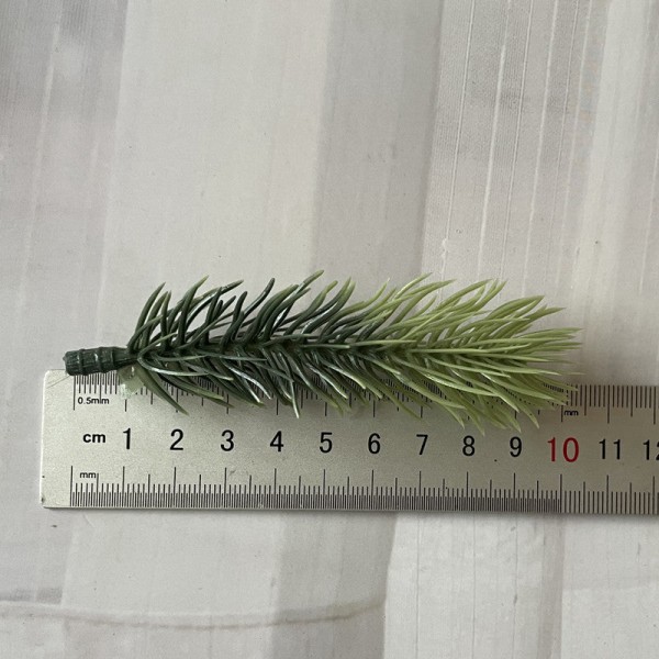 10 st tallgrenar konstgjorda falska växter konstgjorda blomgren julfest dekoration DIY-tillbehör Bukett presentförpackning green 6cm