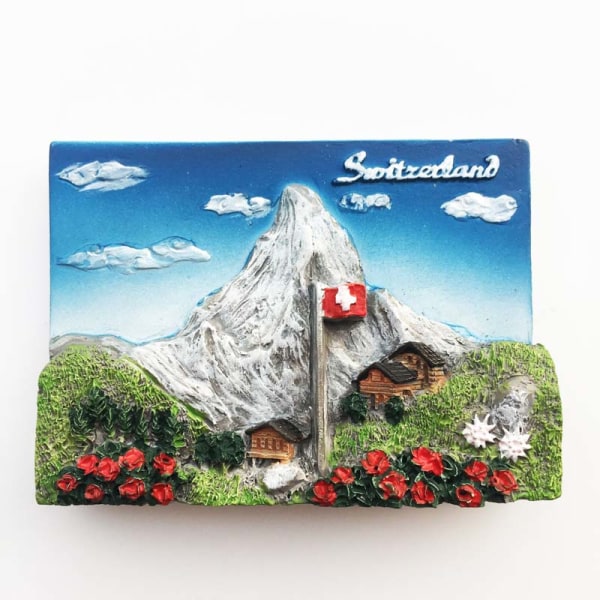 Schweiz Kylskåpsmagneter Souvenir Schweiziska Lucerne Jungfrau Chapel Bridge Gökur Turism Magnetiska Kylsklistermärken Jungfrau 1