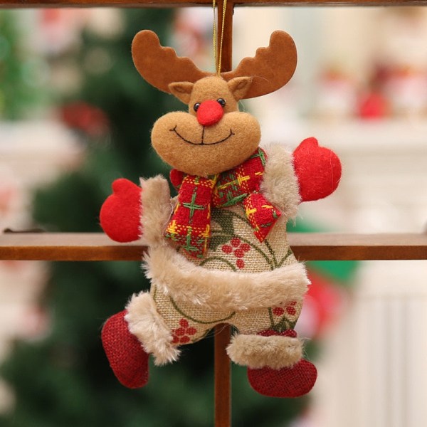 Juledukker Julenissen Snømann Elg Leker Julefigurer Rød Juletrepynt Juledekorasjoner Til Hjemmet dancing elk