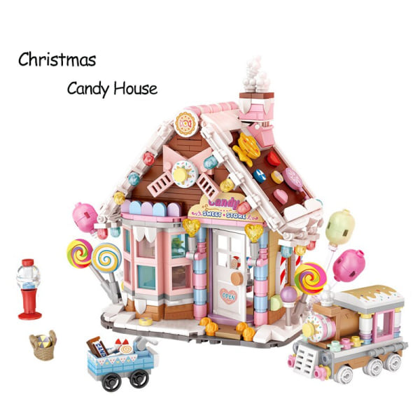 788 st LOZ Mini Blocks Arkitektur God Jul Hus Jultomte Snögubbe Träd Rådjur Byggklossar Tegelstenar Leksak För Barn Present Two models no box