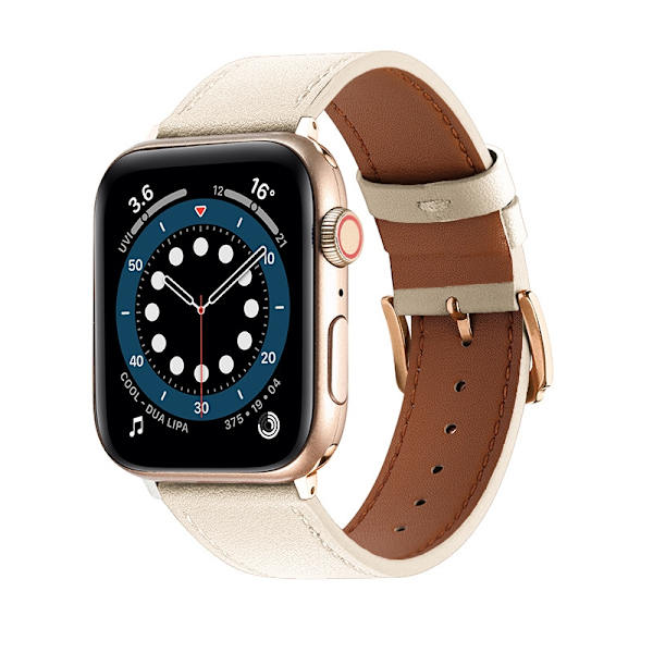 Klockarmband för Apple Watch iWatch fjärilslås + roséguld vanlig anslutning 38/40/41mm aprikosgrå