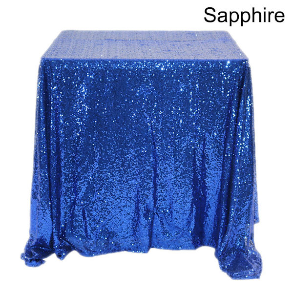 Suorakulmainen pöytäliina, kimalteleva paljettipöytäliina, ruusukultainen/hopeinen pöytäliina häihin, juhliin, kodin sisustukseen, monivärinen/eri kokoja dark blue 120X120cm