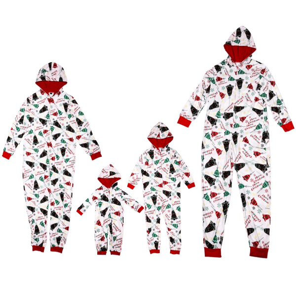 Julpyjamas Matchande familjepyjamas för vuxna barn Set Outfits Pyjamas Romper kostymer Red Baby 9M