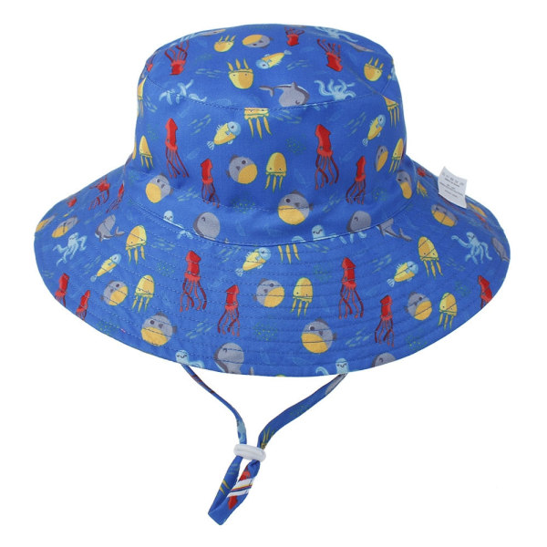 Sommer Baby Solhat Børn Udendørs Nakke Øre Dækning Anti UV Beskyttelse Strandhatte Drenge Piger Svømmehatte Til 0-8 År as pictures7 for 3-8 years
