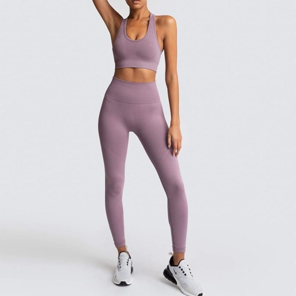 Yoga Sæt Sportstøj Fitness Sæt Sports BH Leggings 2 Dele Sæt Til Yoga Kvinder molv L