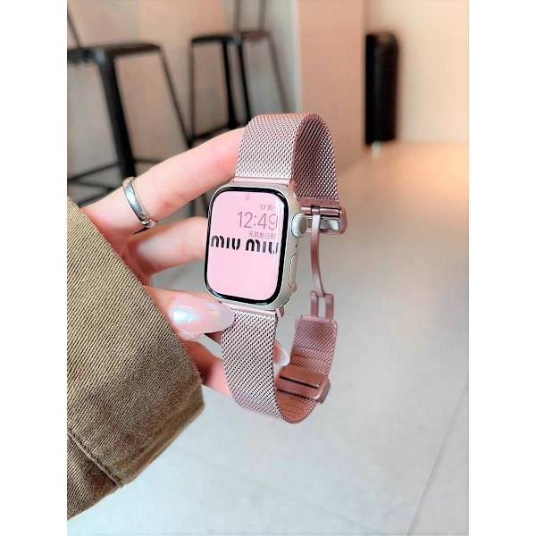 Klockarmband för Apple Watch iWatch för 1-9 generationer: 38-40-41mm/s10 42mm Rosa