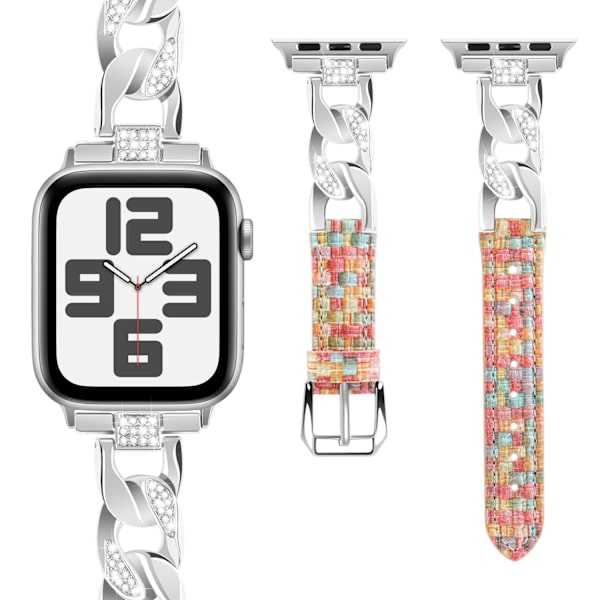 Klockarmband för Apple Watch iWatch 42/44/45/49mm universal vävd färg