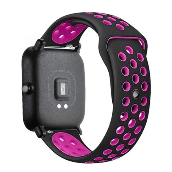 20mm/22mm silikonband för Amazfit GTS/2/2e/GTS2 Mini/GTR 42mm/47mm/GTR2/2e/stratos 2/3 Sportklocka Watch Amazfit bip-rem black-pink 22mm watch band