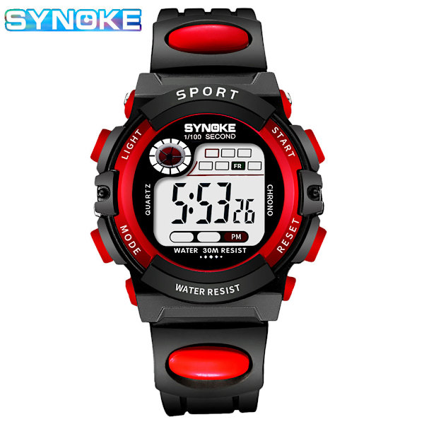 Elektronisk barnklocka Sport Vattentät Pojkar och Flickor Student Elektronisk Klocka 99269 large red