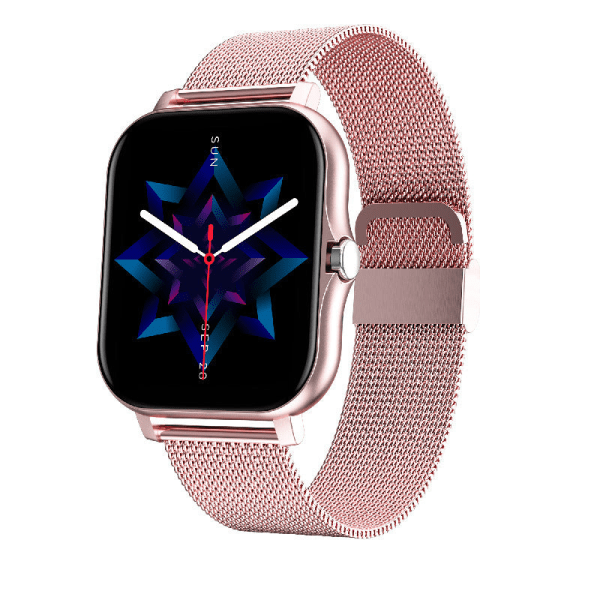 Smart Armband Sportarmband Populär Smart Armbandsur golden-silicone band