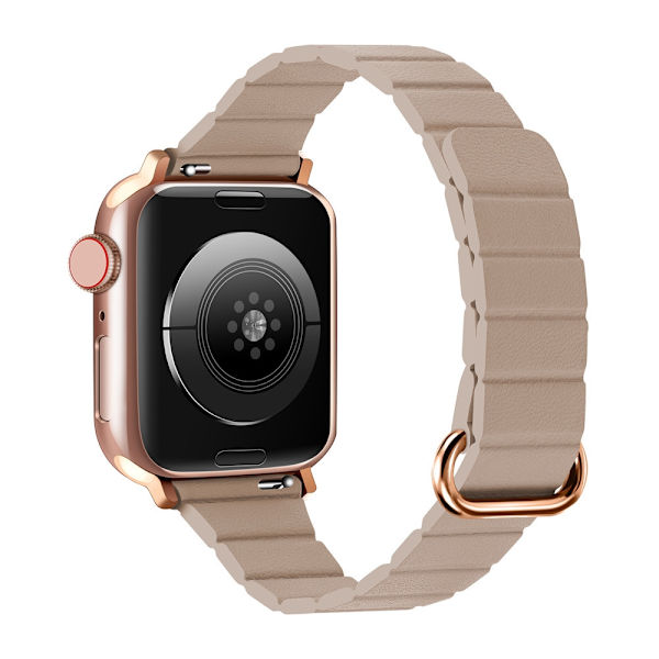 Kellon ranneke Apple Watch iWatch 38/40/41/42mm - S10 Khaki ruusukullanvärinen solki