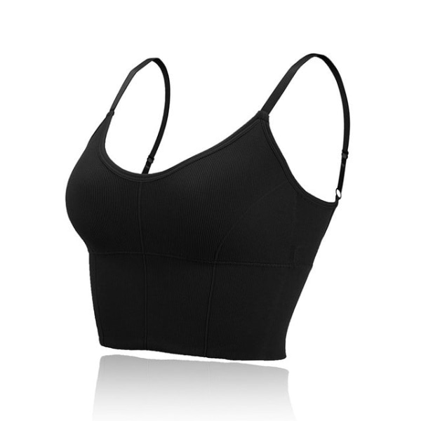 Yoga BH Push Up Bomull Solid Sport BH För Kvinnor Tjej Pink Free Size