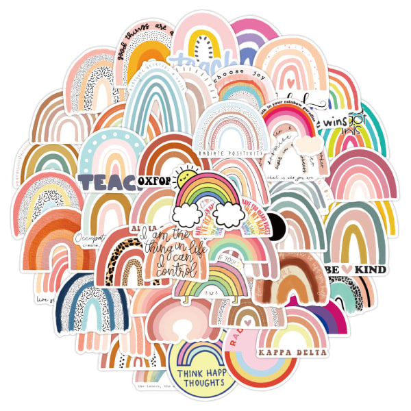 100 stk. Rainbow Bridge Graffiti Klistremerker Koffert Motorsykkel Notatbok Vanntett PVC Avtakbare Klistremerker Type B pcs