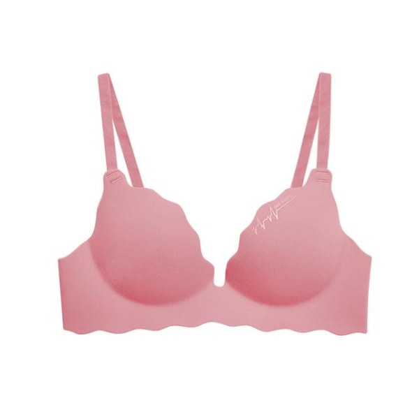 Sömlös Kvinnor Sexig Push Up BH Ice Silk BH ABC Cup Underkläder Underkläder för Dam Andas BH 32-38 Bralette Red 36