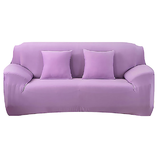 Överdrag Enfärgat Sofföverdrag för Vardagsrum Elastiskt Hörnsofföverdrag Stolsöverdrag 1/2/3/4 Sits light purple 3-seater 190-230cm