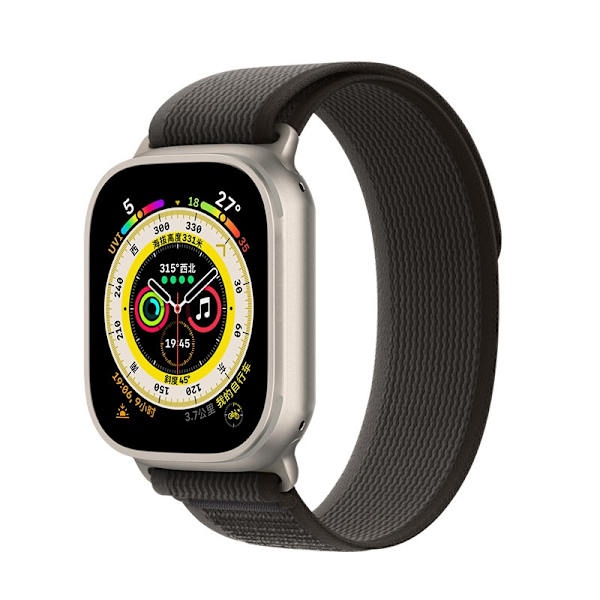 Klockarmband för Apple Watch iWatch 38/40/41mm Väska Svart och grå
