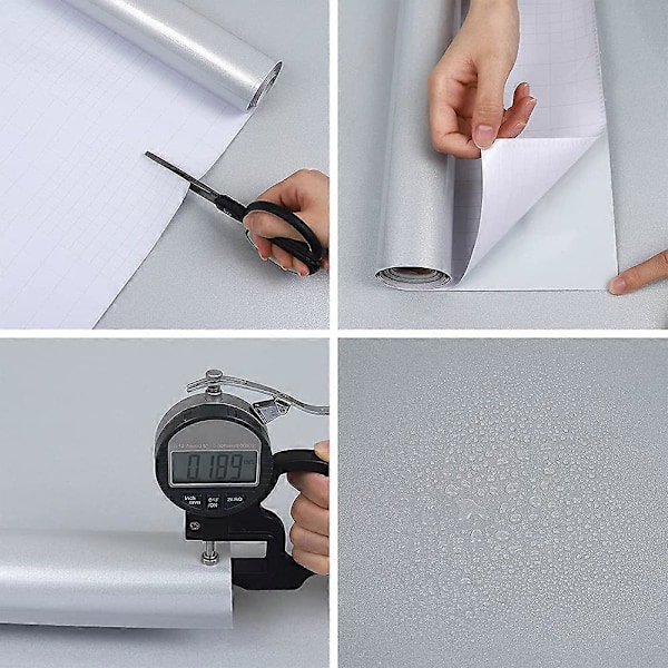 Kökstickers - vanlig silverborstad - medium 40CM*2M