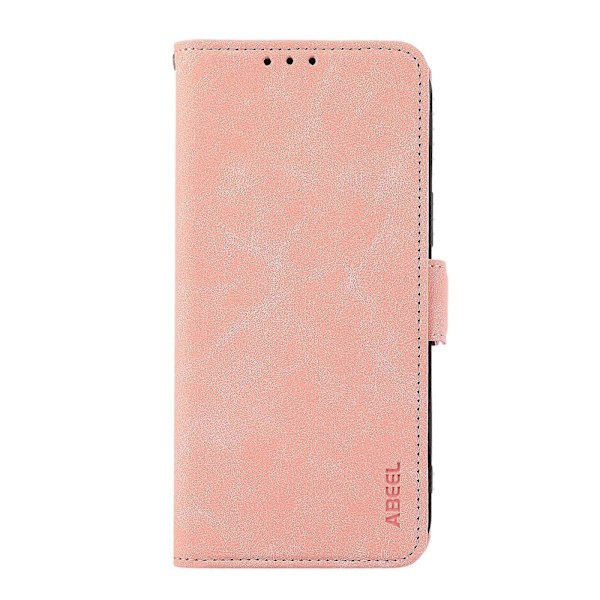 ABEEL Frostat Magnetiskt RFID Läder Telefonfodral Pink For Motorola Edge 60 Fusion