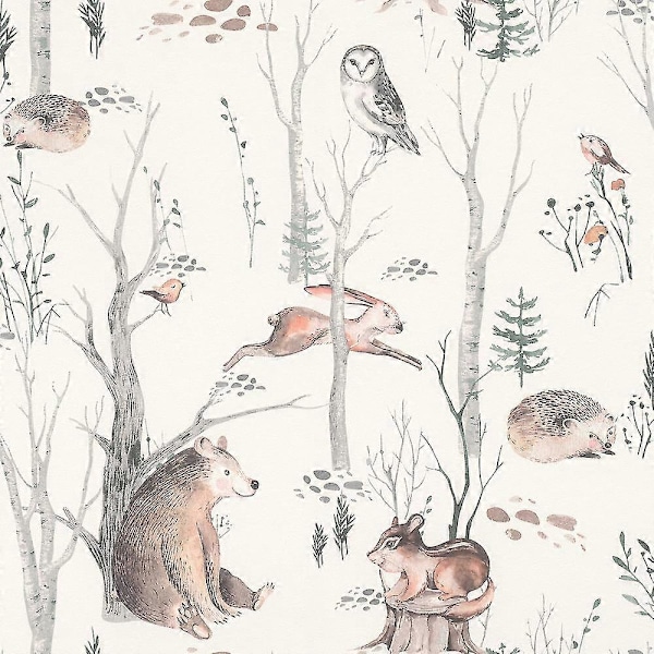 Kids' World Woodland Walk Tapet Neutral 300048