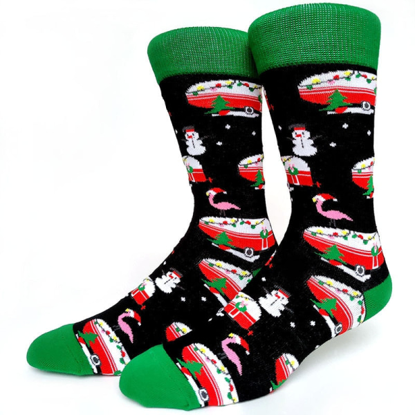 59 Stil Herr Julstrumpor Rolig Xmas Jultomten Träd Snöflinga Älg Snow Bomullsrör Crew Happy Sock Herr Nyår Sokken 29 EU 38-45