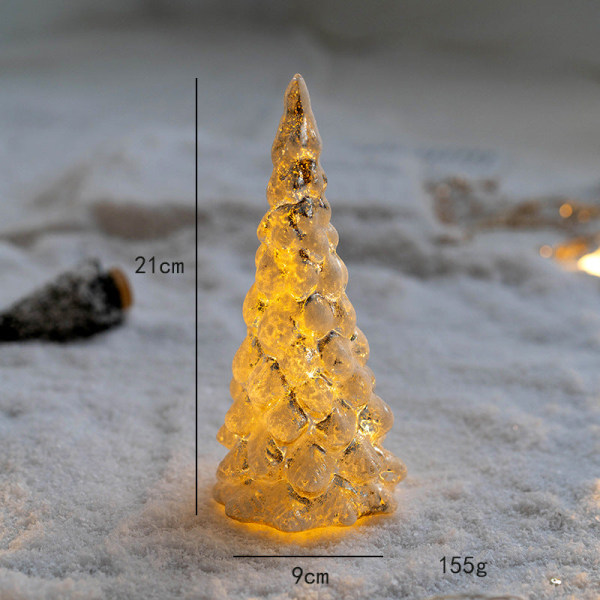 Julepynt Dekorativt Glass Husholdnings Skrivebordsdekorasjon Glødende Nattlys Ins Dekorasjon Gave Christmas tree