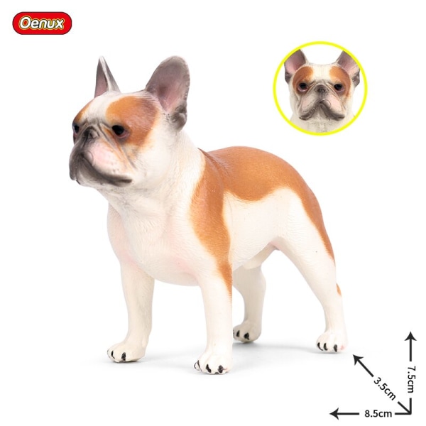 Oenux Dejlige Fransk Bulldog Dyr Sød Hvalp Sovende Dovne Hund Actionfigurer Model Figur PVC Boligindretning Uddannelseslegetøj without box14