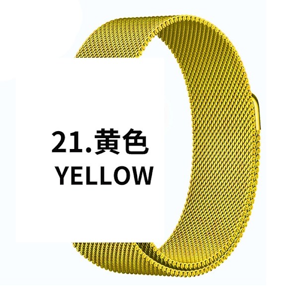 Kellon ranneke Apple Watch iWatch kelloon, kupera pää 22mm 1 keltainen