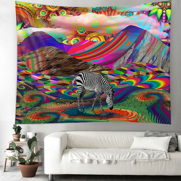 Psykedelisk Abstrakt Arabesk Svamp Väggbonad Tapestry Art Deco Filt Gardin Hängande Hem Sovrum Vardagsrum Dekor 2 150x150cm