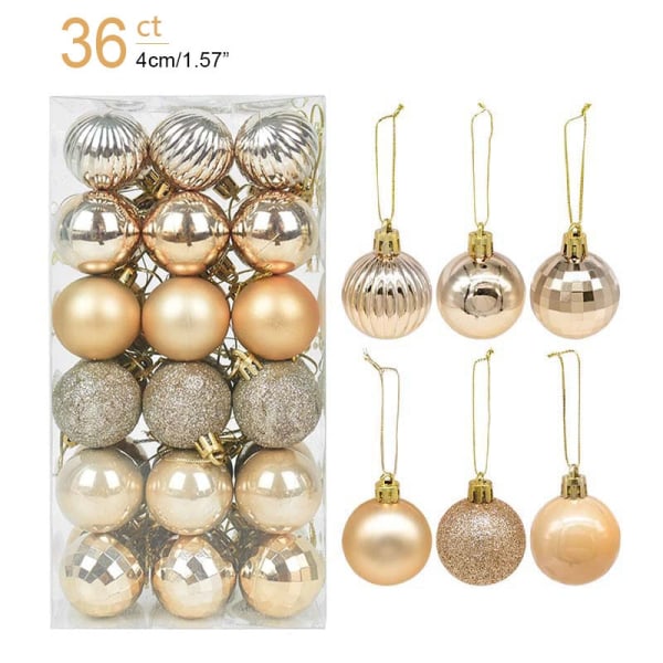 1 box Julkulor Julgransprydnader Boll Xmas Hängande trädhängen Hem Festdekor 2023 Nyårspresent Noel Navidad 24pcs silver as picture