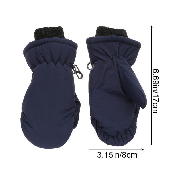 1 Par Nye Mote Barn Vinter Snø Varme Hansker Gutter Jenter Ski Vindtett Vanntett Tykke Votter Holder Fingrene Varme 6-12 years old5 One Size