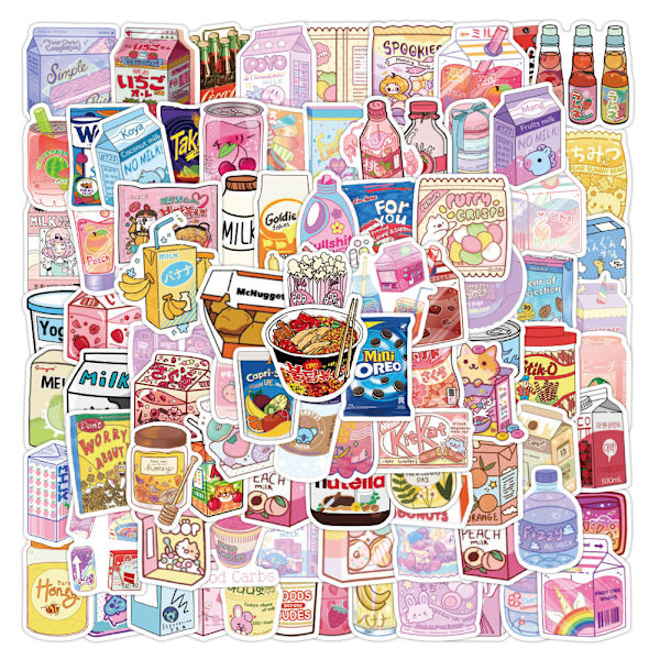 100 st Söta Koreanska Björnflicka Ins Tecknade Figurer Journal Stickers Återanvändbara Pappersvaror Bagage Antecknings Stickers 100 orange Bears