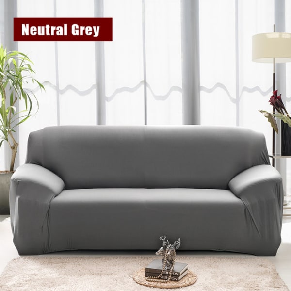 Elastiskt enfärgat sofföverdrag Stretch Tight Wrap Allomfattande sofföverdrag för vardagsrum funda soffa Sofföverdrag Fåtöljöverdrag Color 13 2-seater 145-185cm