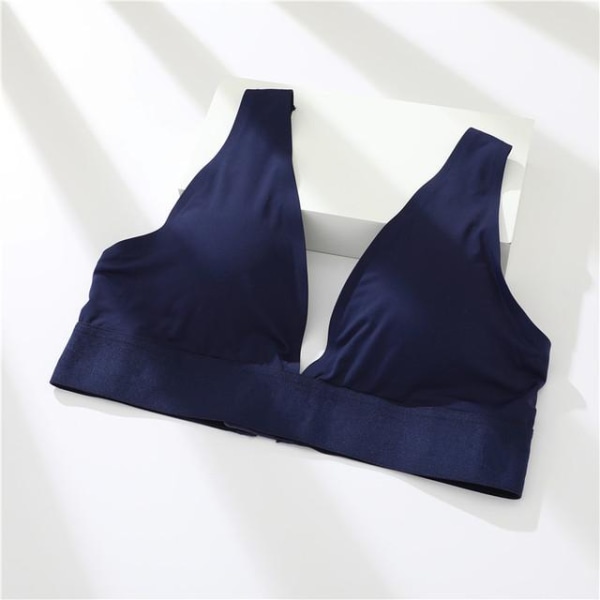 FINETOO Syvä V Seksikäs Naisten Saumaton Rintaliivi Alusvaatteet Push Up Bralette Selästä Avoin Rintaliivit S-XL Urheilutoppi Rintaliivit Naisille Pehmuste Alusvaatteet Apricot M