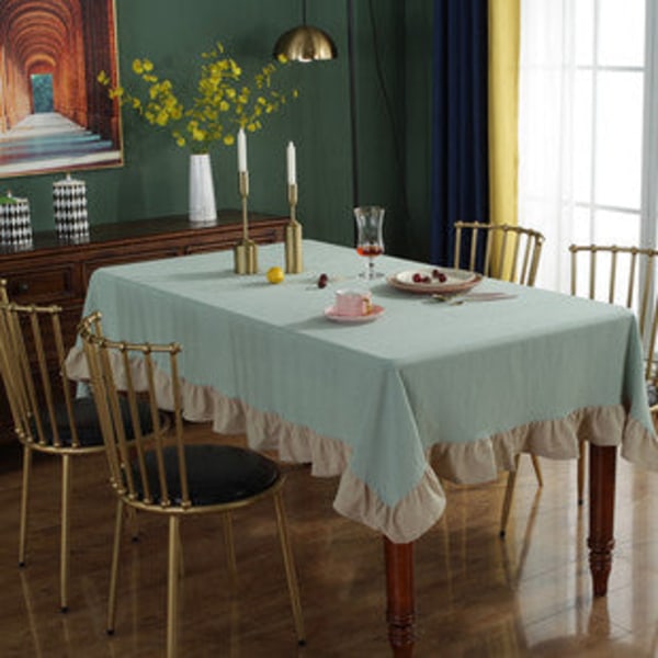 Juledug Rødternet Rektangulær Dug Christmas Green Grid 140*300CM