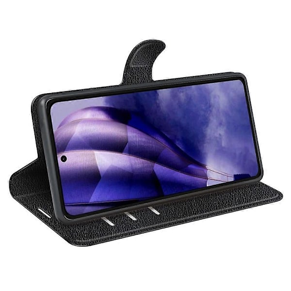 För HMD Skyline Fodral Litchi Textur Stötsäkert Läder Plånbok Telefonfodral - Blå Black