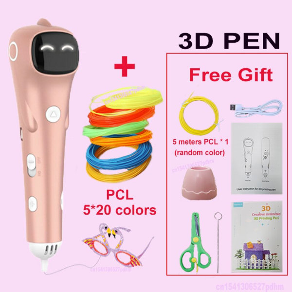 Ny 3D Pen PCL Filament Lågtemperatur Anti-Scald 3D Printing Penna DIY Ritleksaker För Flickor Pojkar Present PCL Filagment Blue