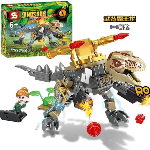 Præhistorisk Planet Jurassic Age Dinosaur Klods Kompatibel Legodinosaur Udviklingslegetøj Byggeklodser Legetøj Gaver Dreng 12 No box