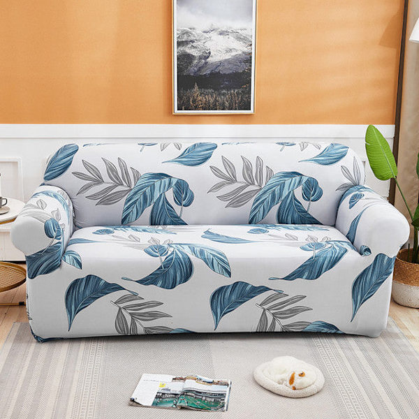 Blommiga Tryckta Överdrag Stretch Rutiga Sofföverdrag för Vardagsrum Elastiskt Sofföverdrag Fåtöljöverdrag Soffhandduk Heminredning 1/2/3/4-sits Pattern 21 3-seater 190-230cm