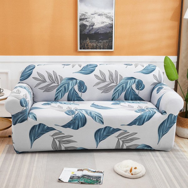 Blommiga Tryckta Överdrag Stretch Rutiga Sofföverdrag för Vardagsrum Elastiskt Sofföverdrag Fåtöljöverdrag Soffhandduk Heminredning 1/2/3/4-sits Pattern 22 3-seater 190-230cm
