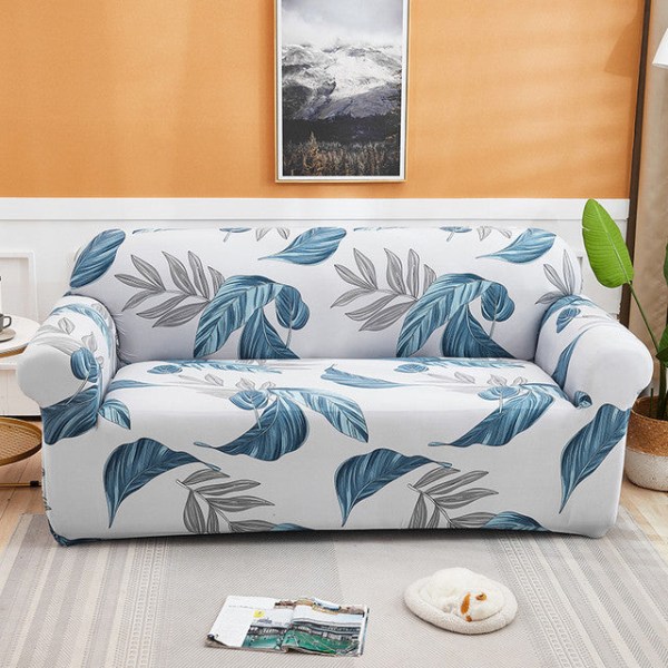 Blommigt printed överdrag Stretch pläda sofföverdrag för vardagsrum Elastisk soffa Cover Soffa Handduk Heminredning 1/2/3/4-sits Pattern 19 1-seater 90-140cm